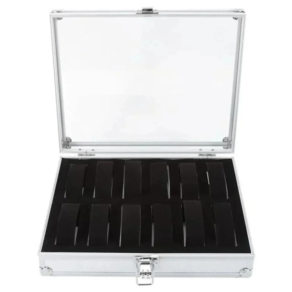 Watch Case, Watch Storage Box,1Pc 6/12 Grid Slots Aluminum...
